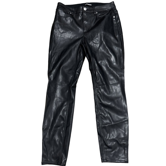NWOT Express High Rise faux leather pants. Black size 6 - Picture 1 of 9